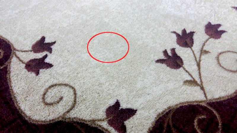 Halıdan lekenin çıkmış hali